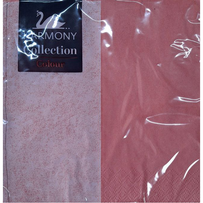 Серветки столові Harmony Персикові 3-х кульові, 20 шт (864176) - 